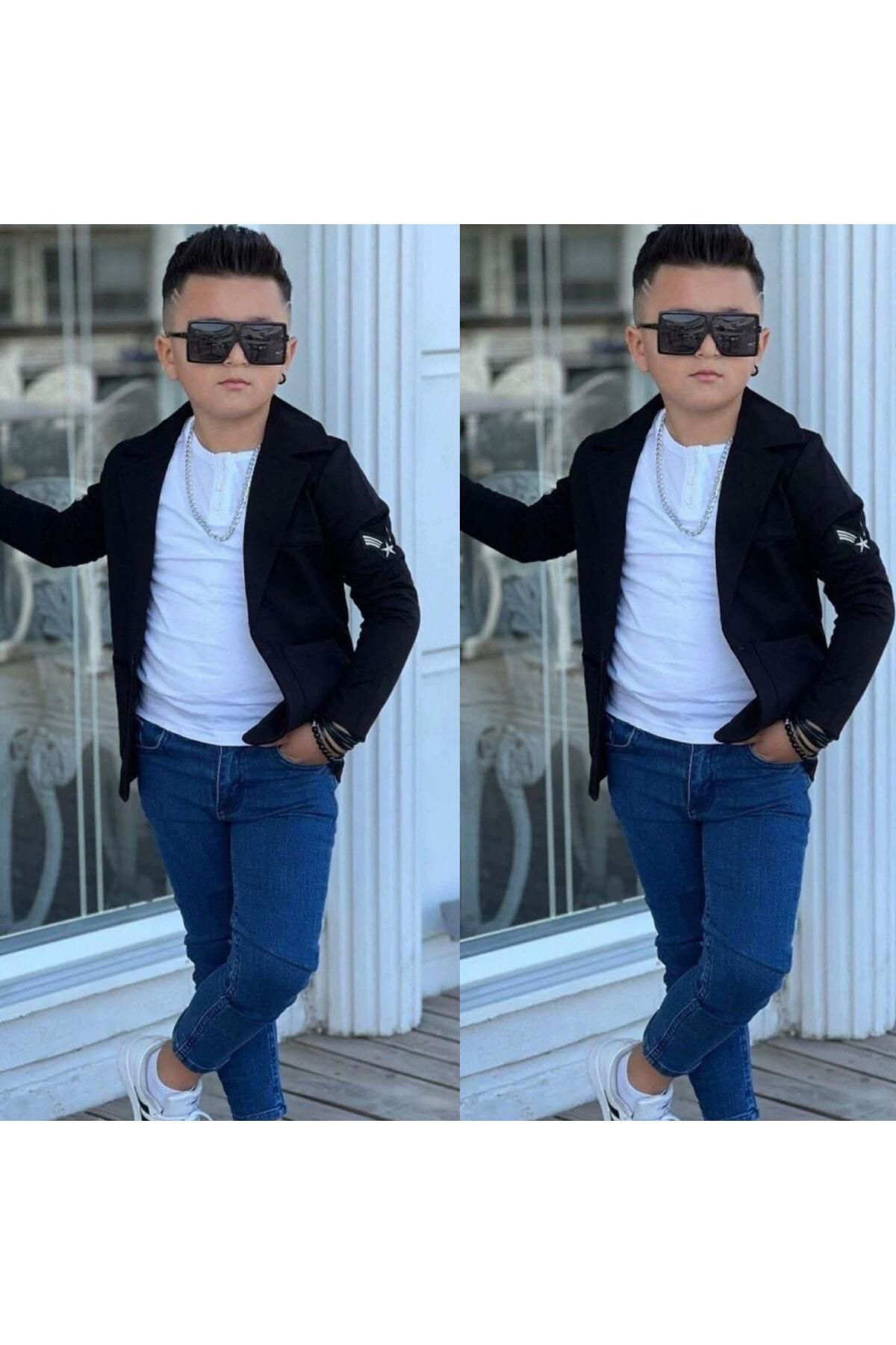 Blazer Ceketli Erkek Takım