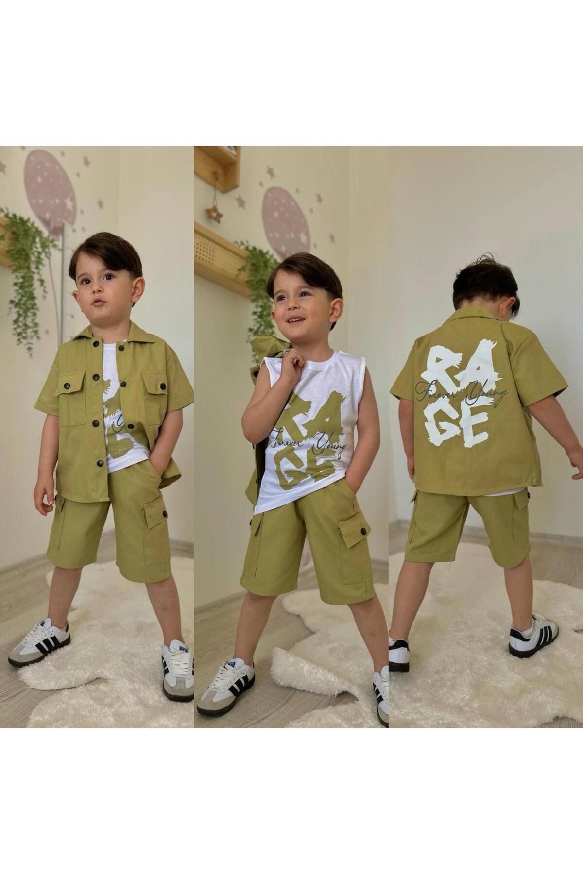 Gabardin 3'lü Takım