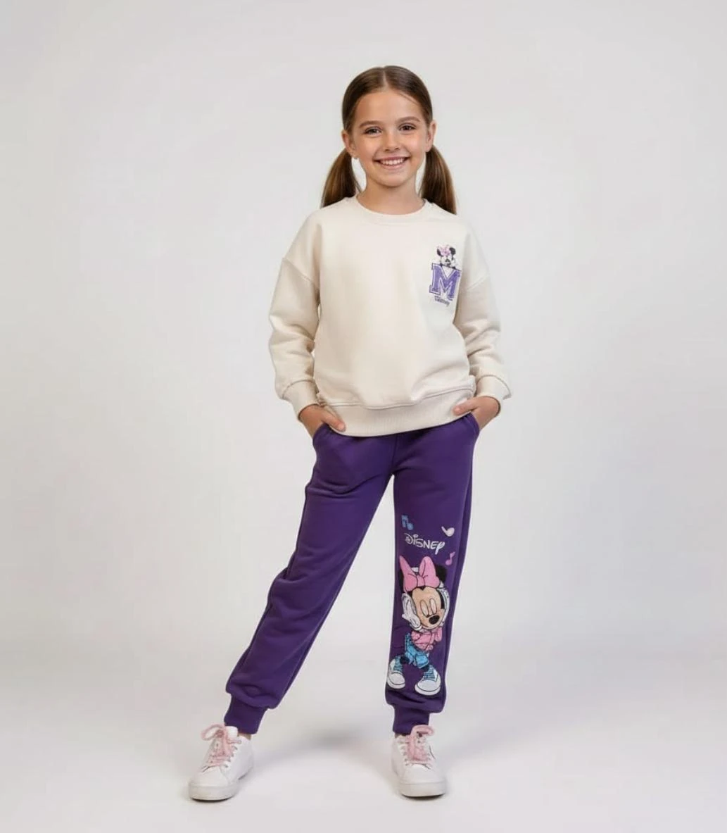 Kız Çocuk Baskılı Rahat Eşofman Takım - 4/10 Yaş - 31570