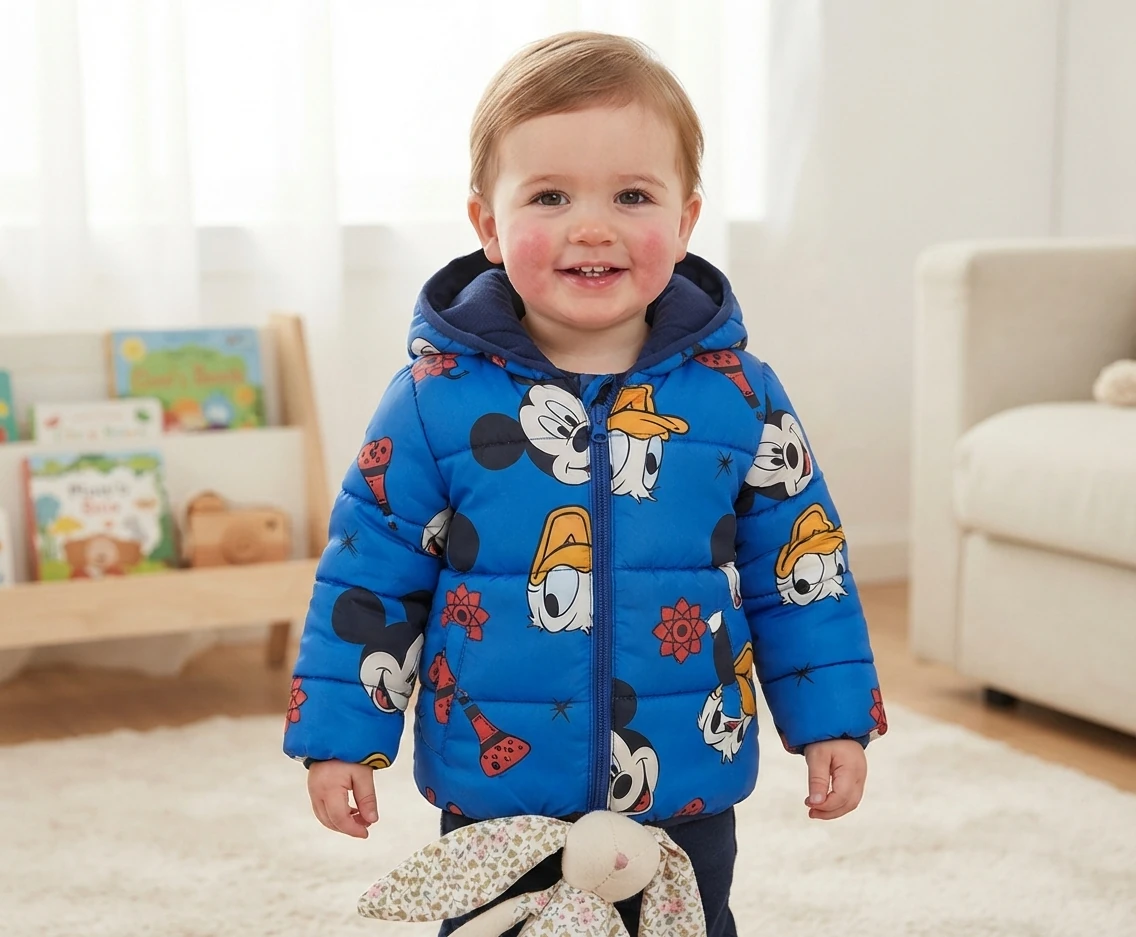 Karakter Detaylı Kampanyalı Unisex Mont