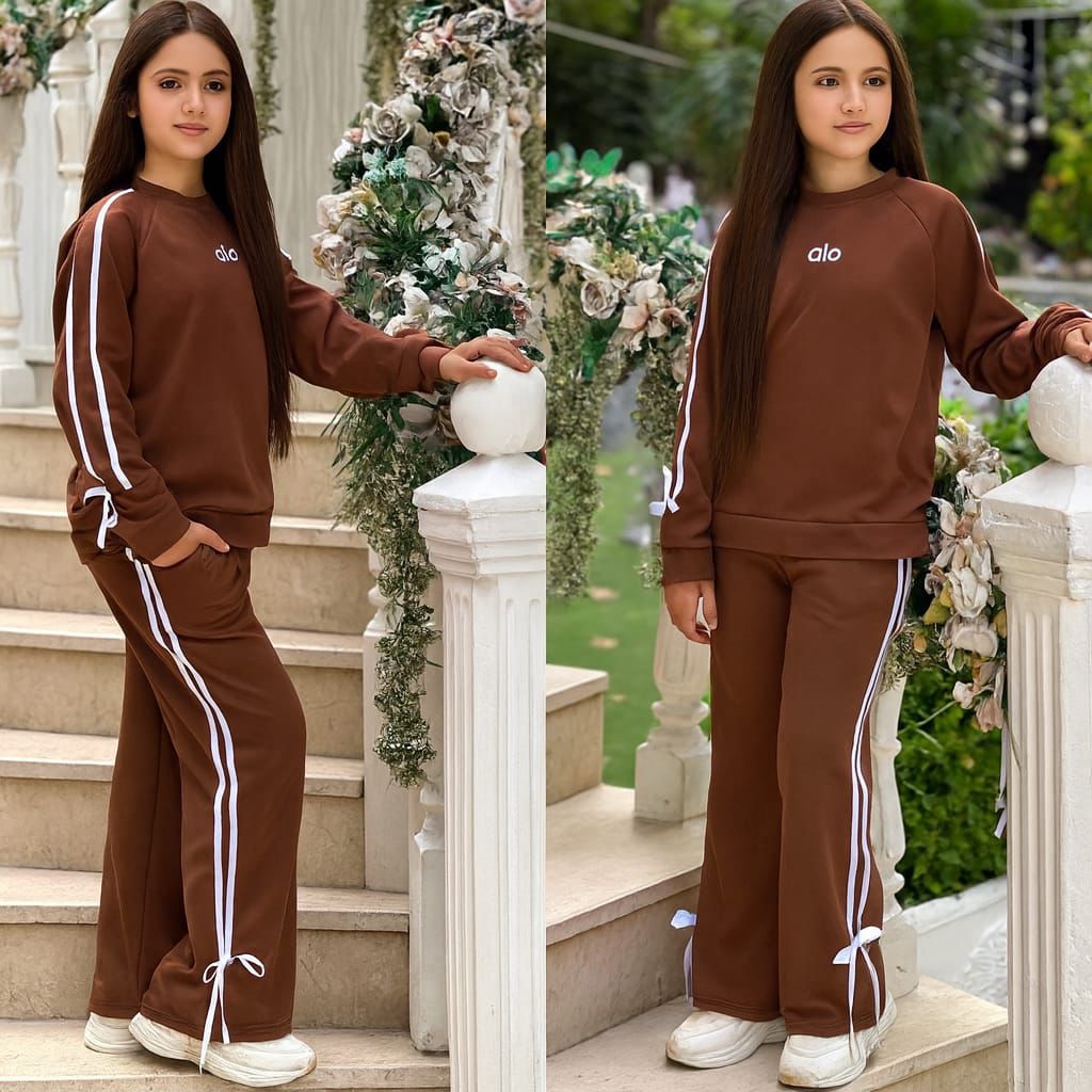 Kurdele Detaylı Alo Fitilli 2’li Eşofman Takımı - 6/16 Yaş - 31506