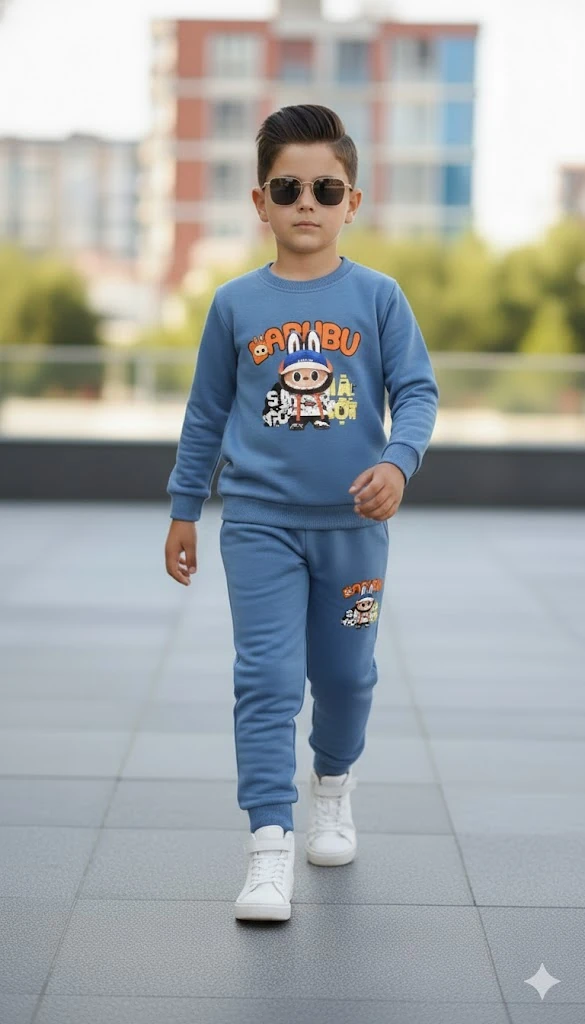 Erkek Çocuk Baskılı Eşofman Takım - 5/8 Yaş - 31567