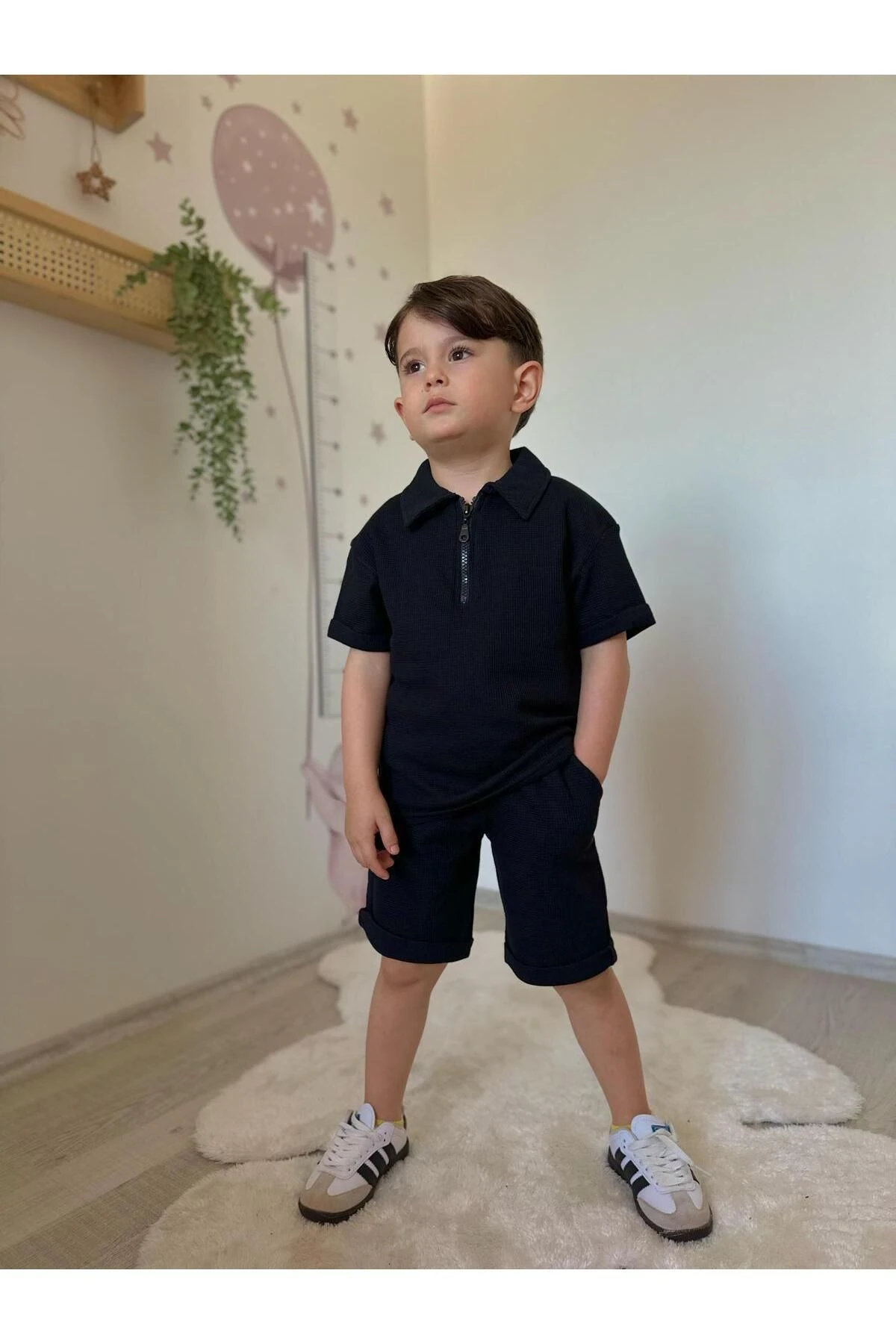 Fermuarlı Şort Takım