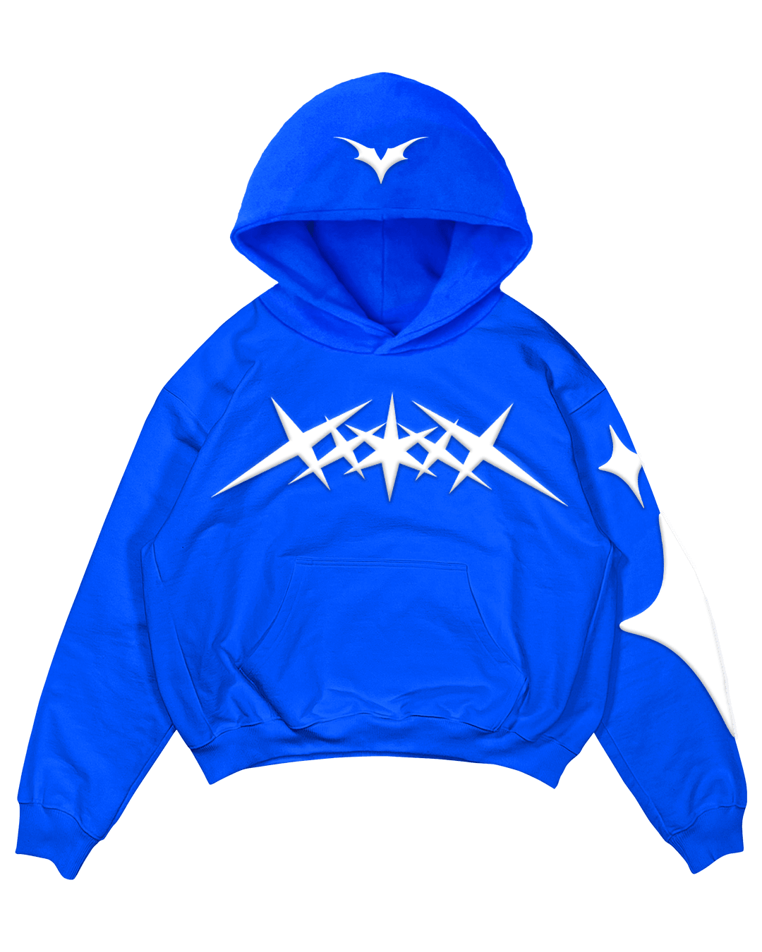 Starline Desenli Hoodie Puff Baskı - V'lies