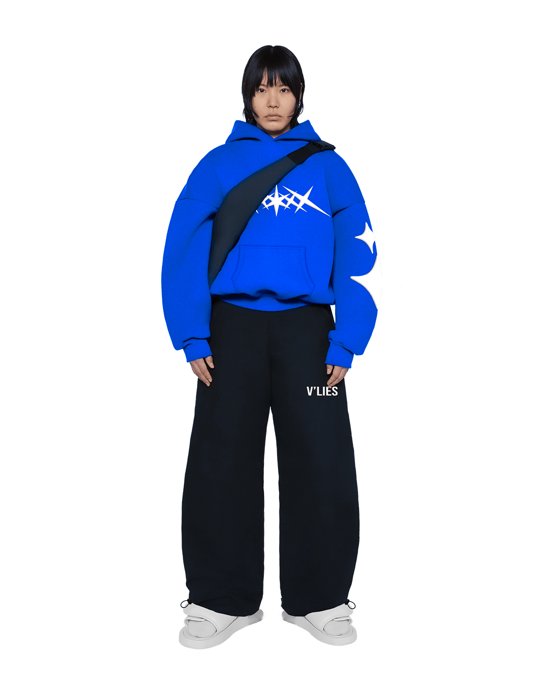 Starline Desenli Hoodie Puff Baskı - V'lies