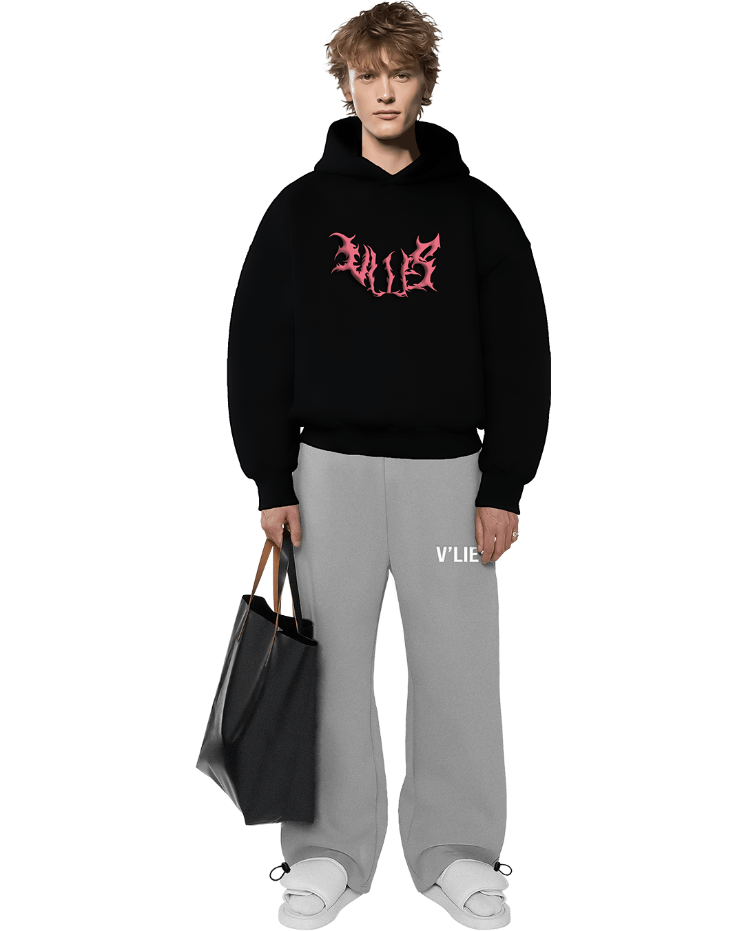 Heartbreaker Detaylı Hoodie Puff Baskı - V'lies
