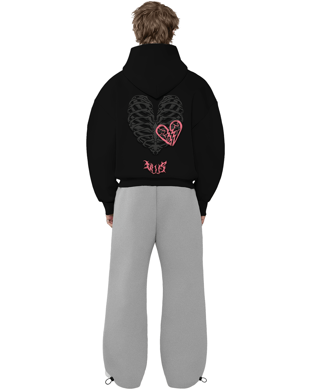Heartbreaker Detaylı Hoodie Puff Baskı - V'lies