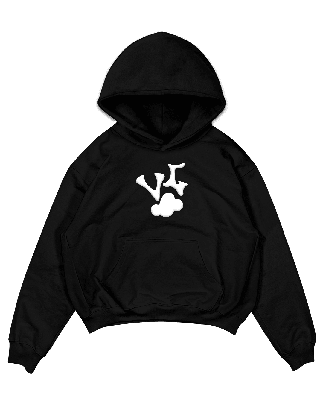 Stellar Moon Desenli Hoodie Puff Baskı - V'lies