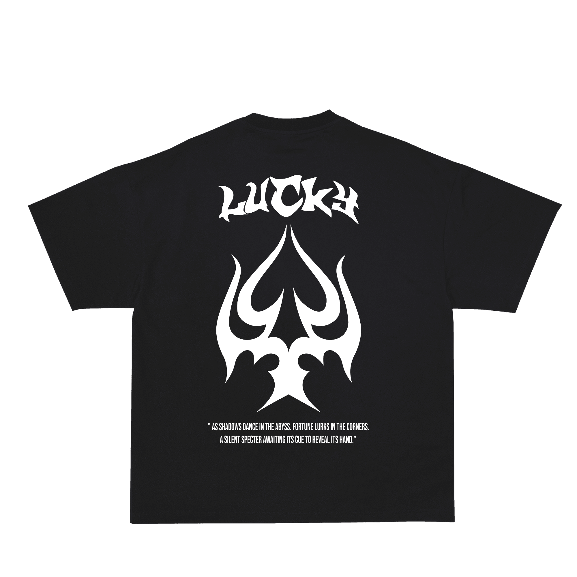 Lucky T-Shirt Maça Puff Baskı - V'lies