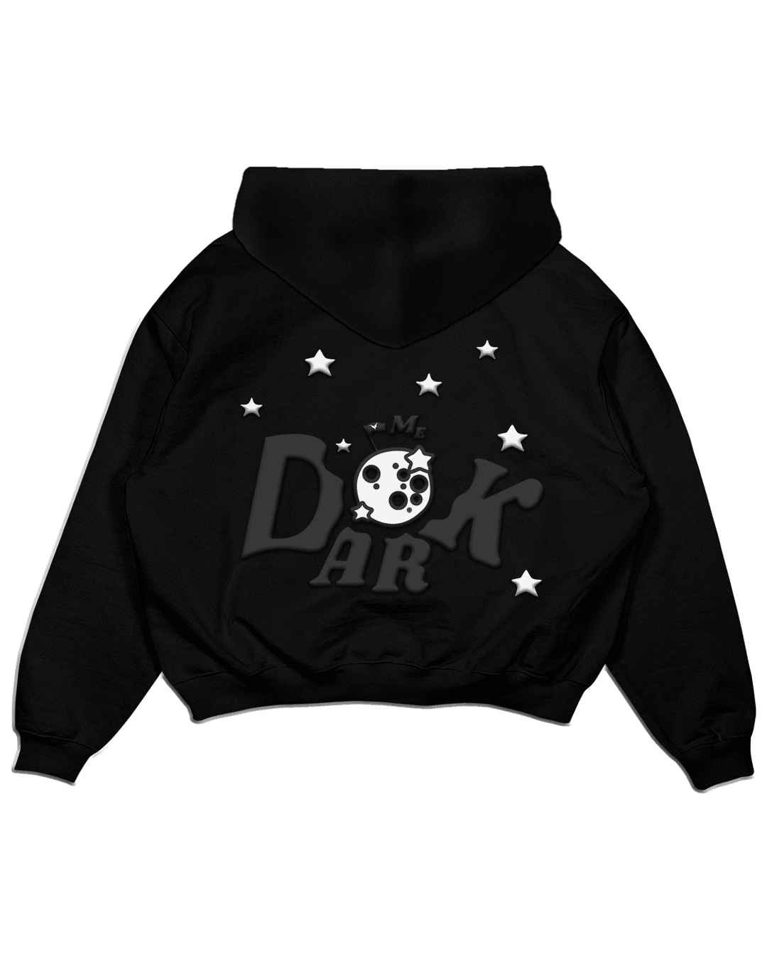 Stellar Moon Desenli Hoodie Puff Baskı - V'lies