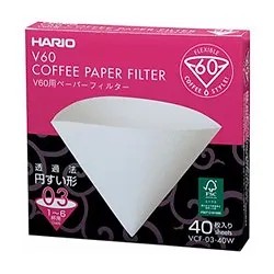 Hario V60 03 Dripper Filtresi, 40 Adet