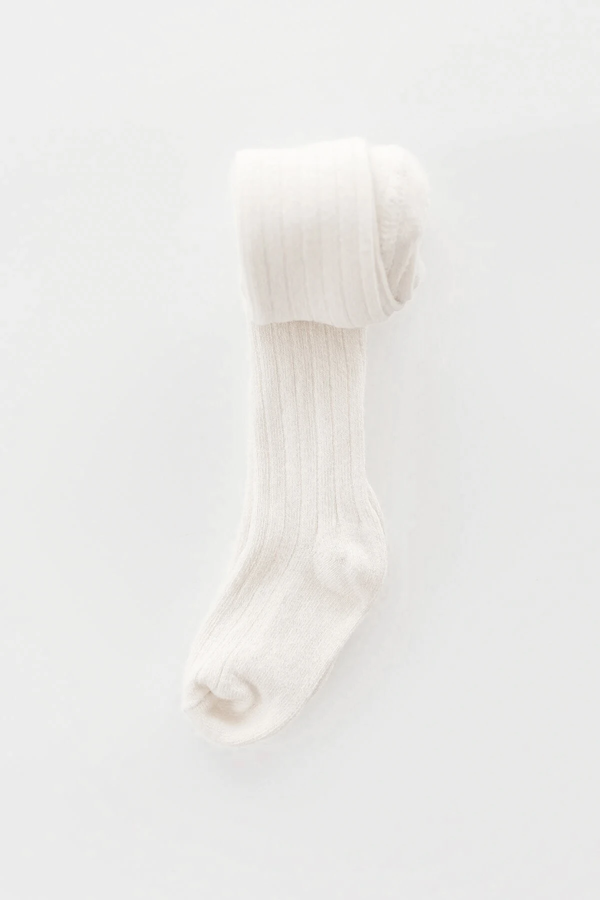 Pipper Kız Bebek Çocuk Fitilli Külotlu Çorap  (Tekli Paket) - Beyaz