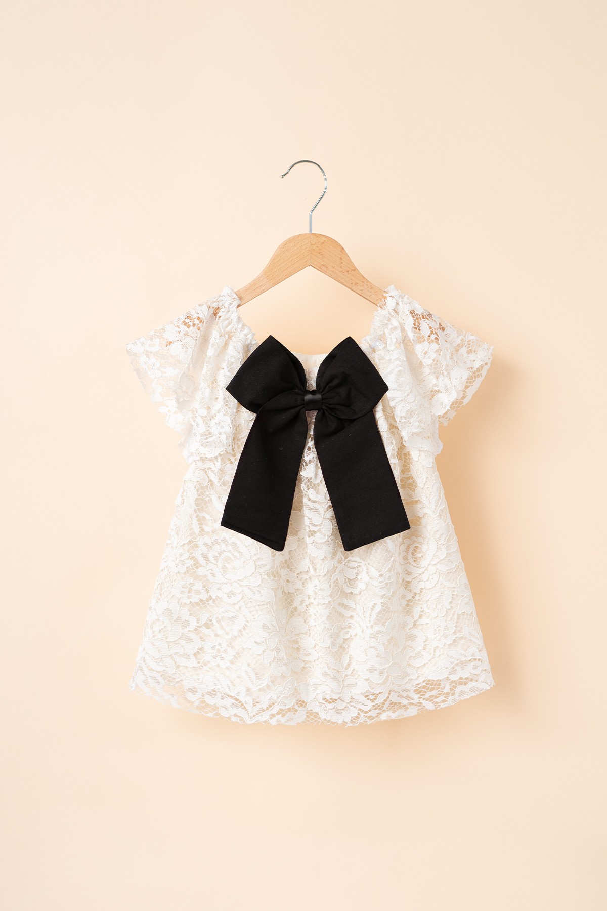 Giselle Kız Bebek Çocuk Fiyonk Detaylı Brode Tül Elbise