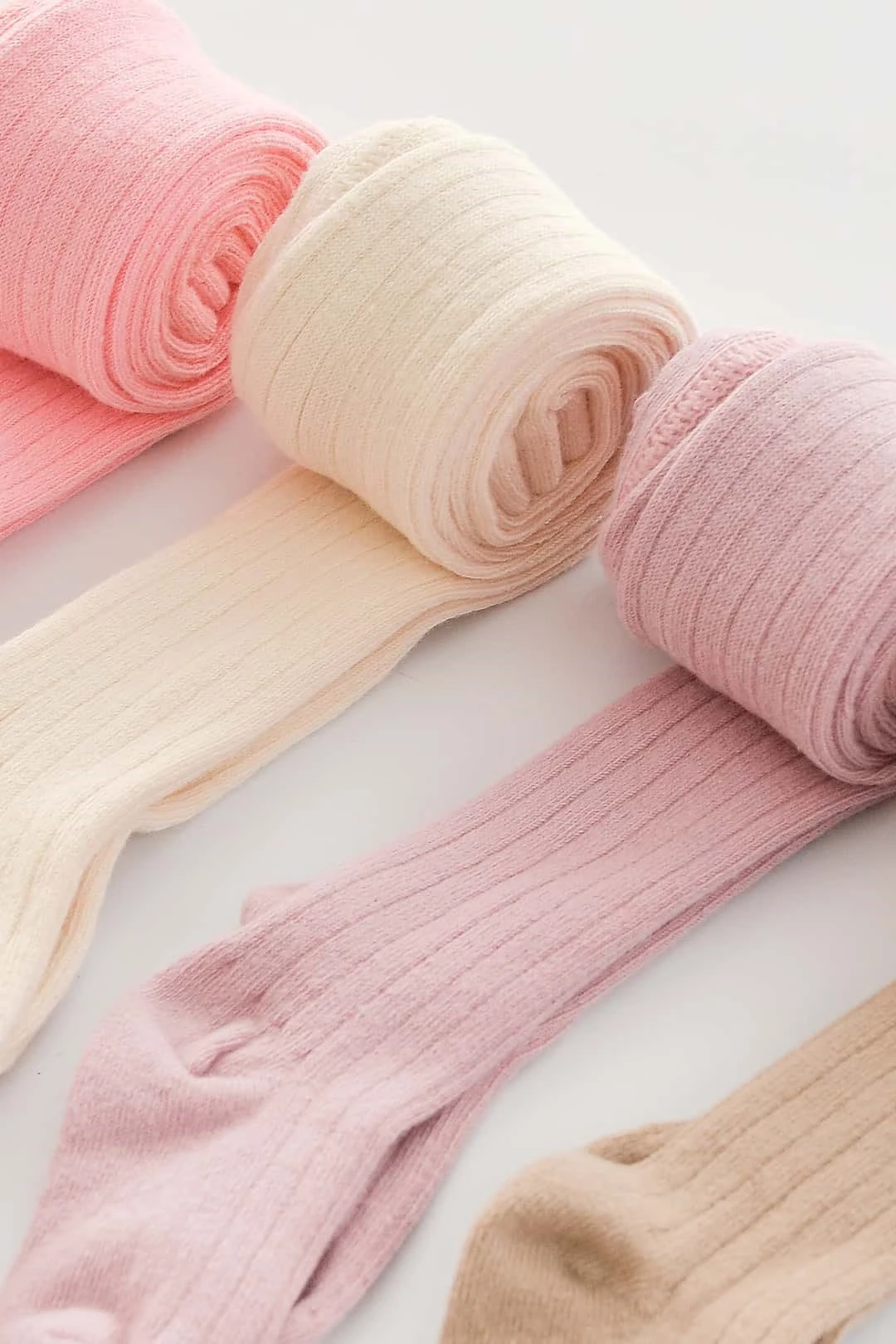 Pipper Kız Bebek Çocuk Fitilli Külotlu Çorap  (Tekli Paket) - Pembe