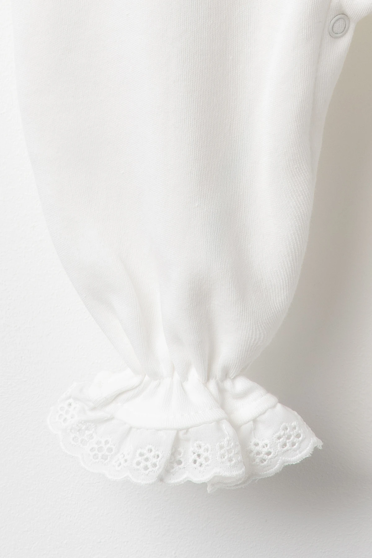 Jessie Yenidoğan Fisto Detaylı Pamuklu Tulum Hastane Çıkışı