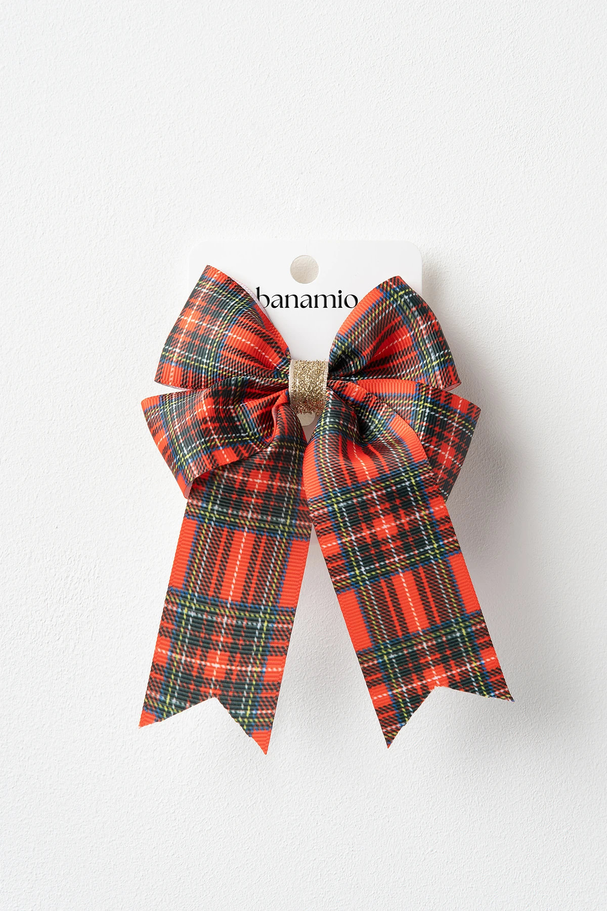 Ekose Desenli Fiyonk Klipsli Toka