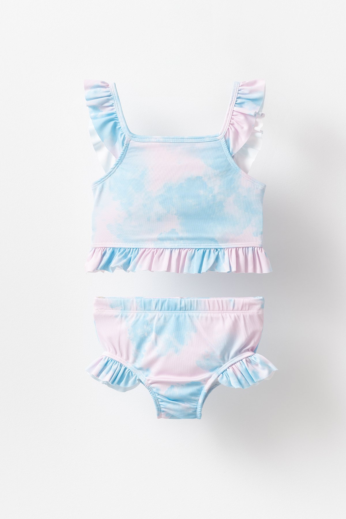 Ruelle Batik Desenli Kız Çocuk Mayo Bikini Takım - Çok Renkli