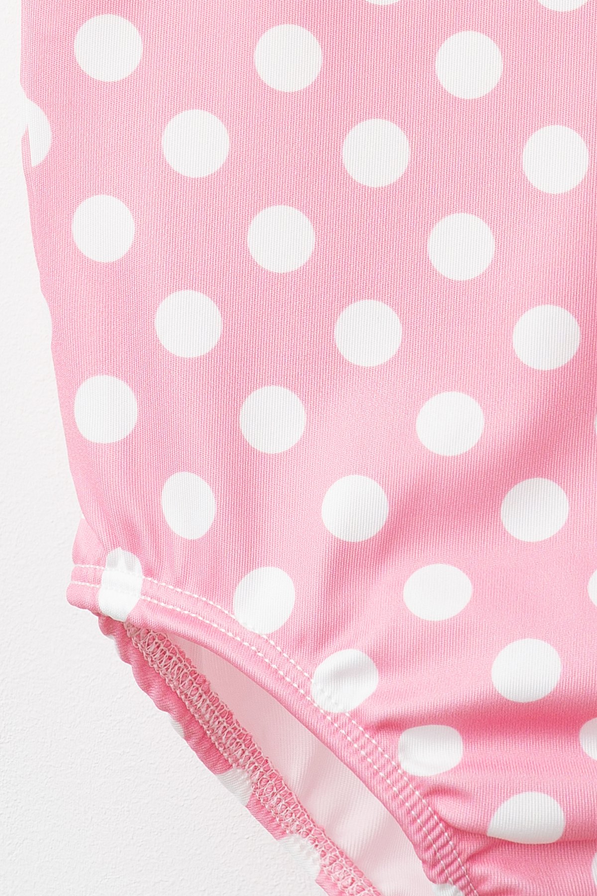 Dotty Puantiyeli Omuzları Fırfırlı Kız Çocuk Mayo