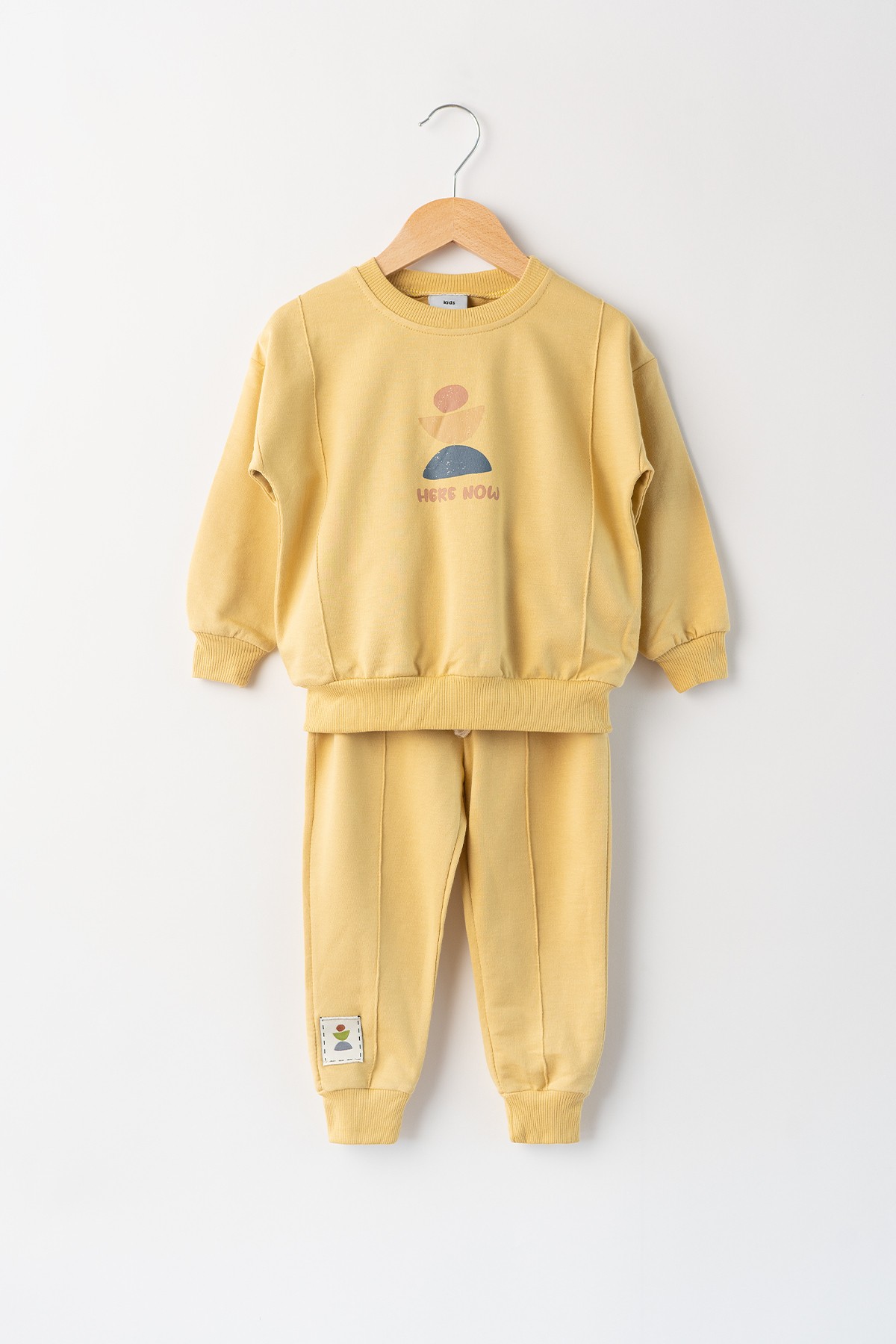 Theodore Unisex Bebek Çocuk Baskılı Ikili Takım - Sarı