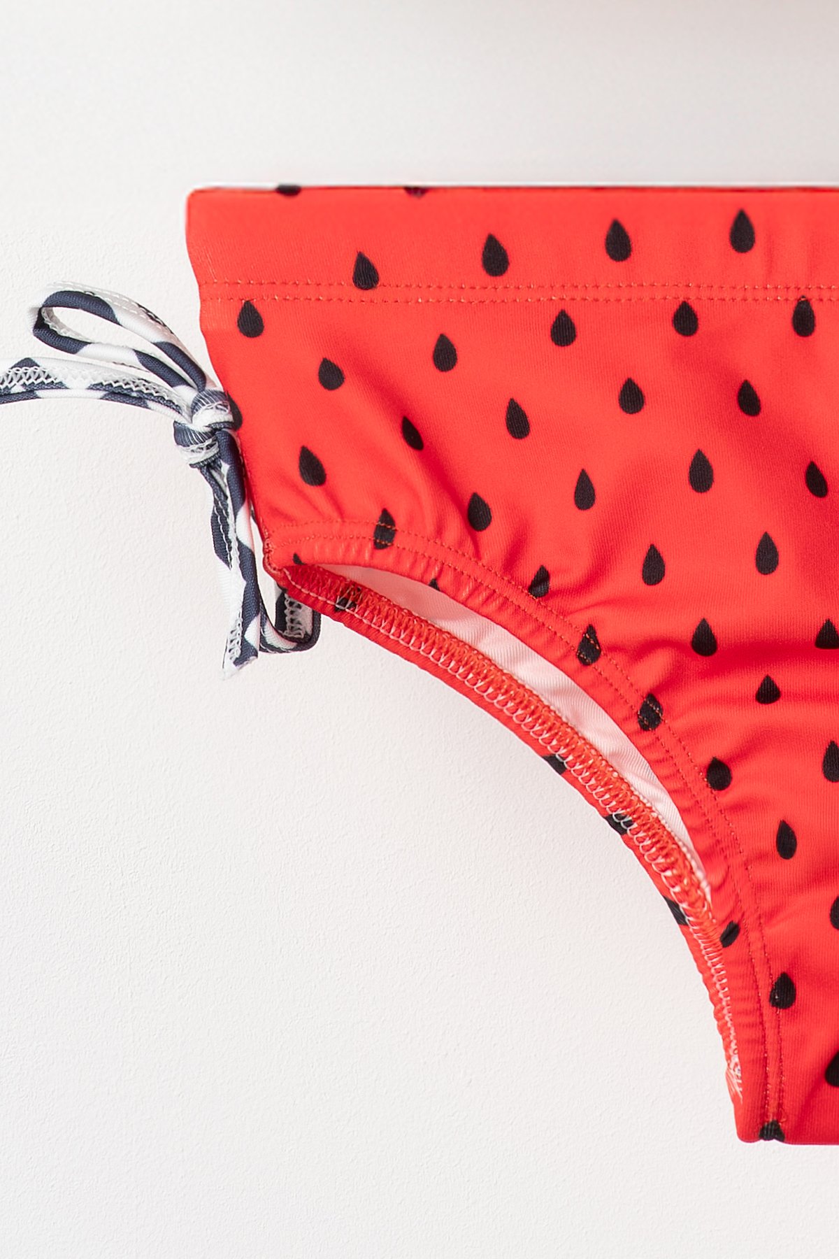 Melony Karpuz Desenli Fiyonk Detaylı Askılı Kız Çocuk Mayo Bikini Takım