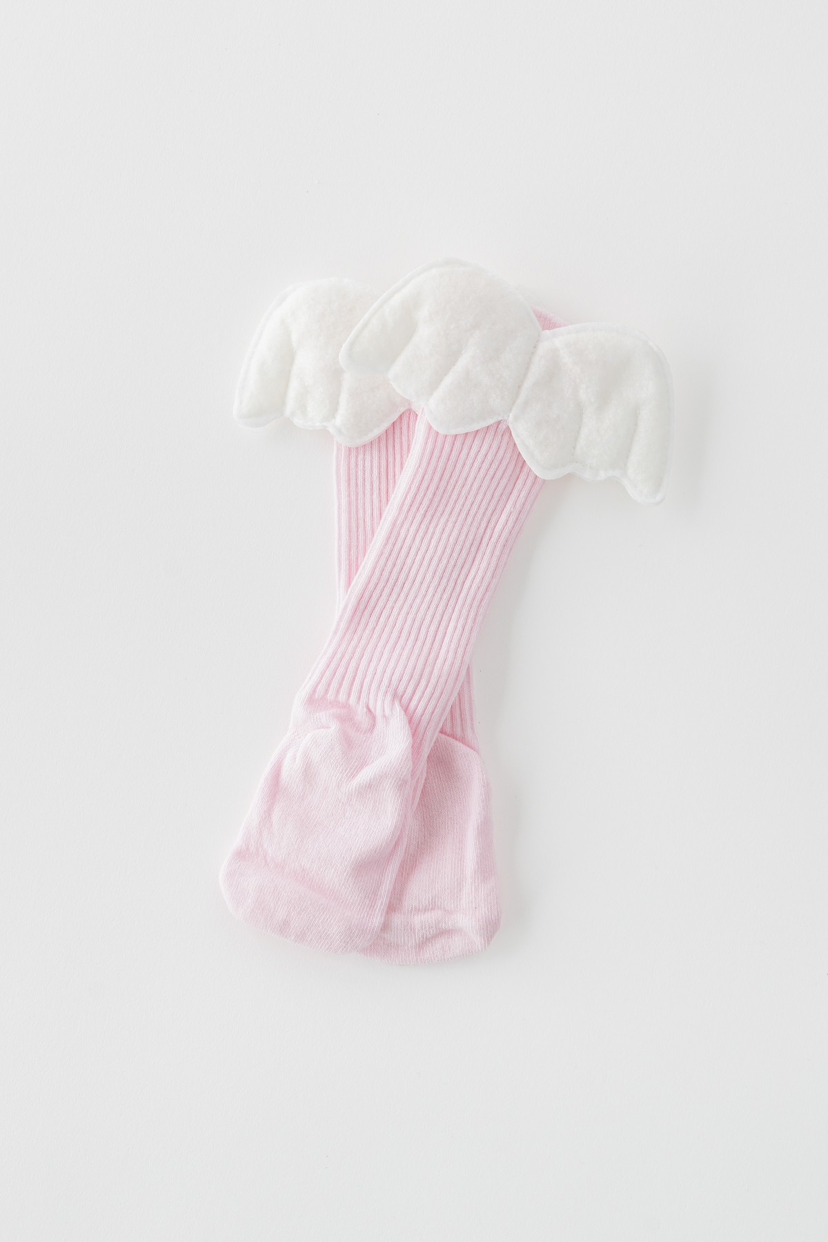 Kız Bebek Çocuk Melek Kanatlı Çorap - PEMBE