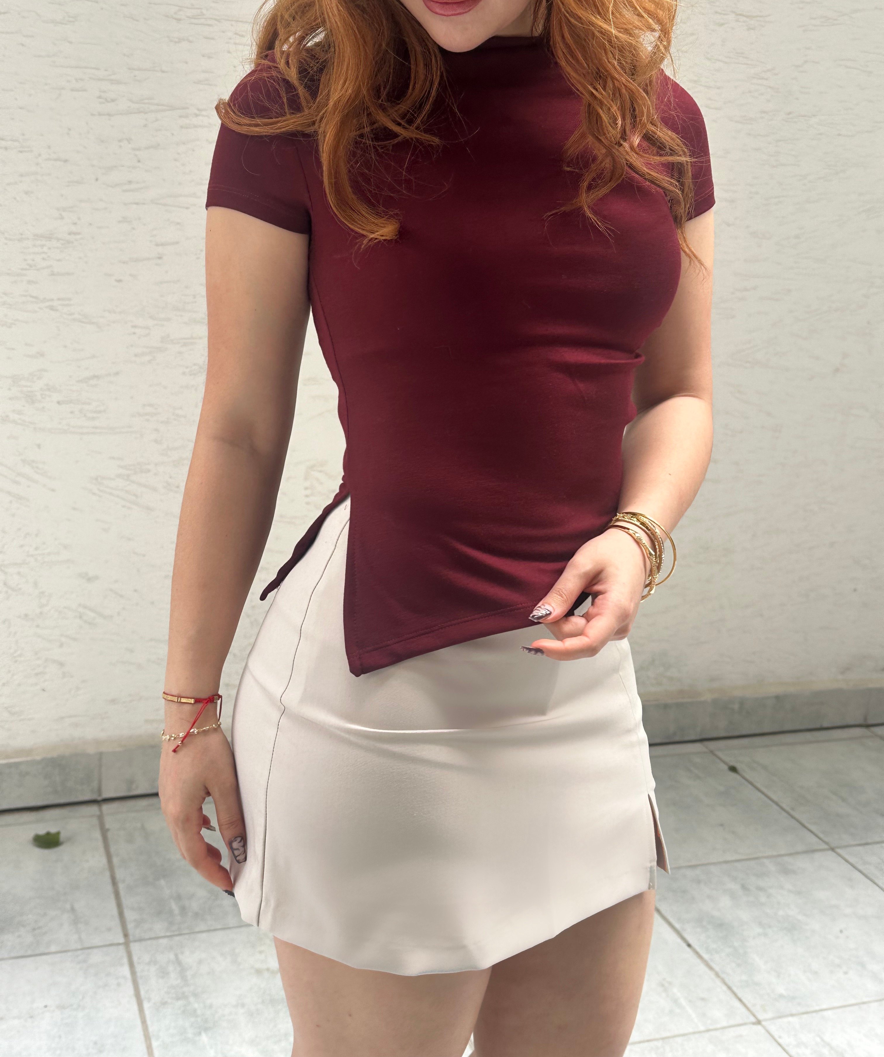 LS - Bordo Dar Yaka Basic