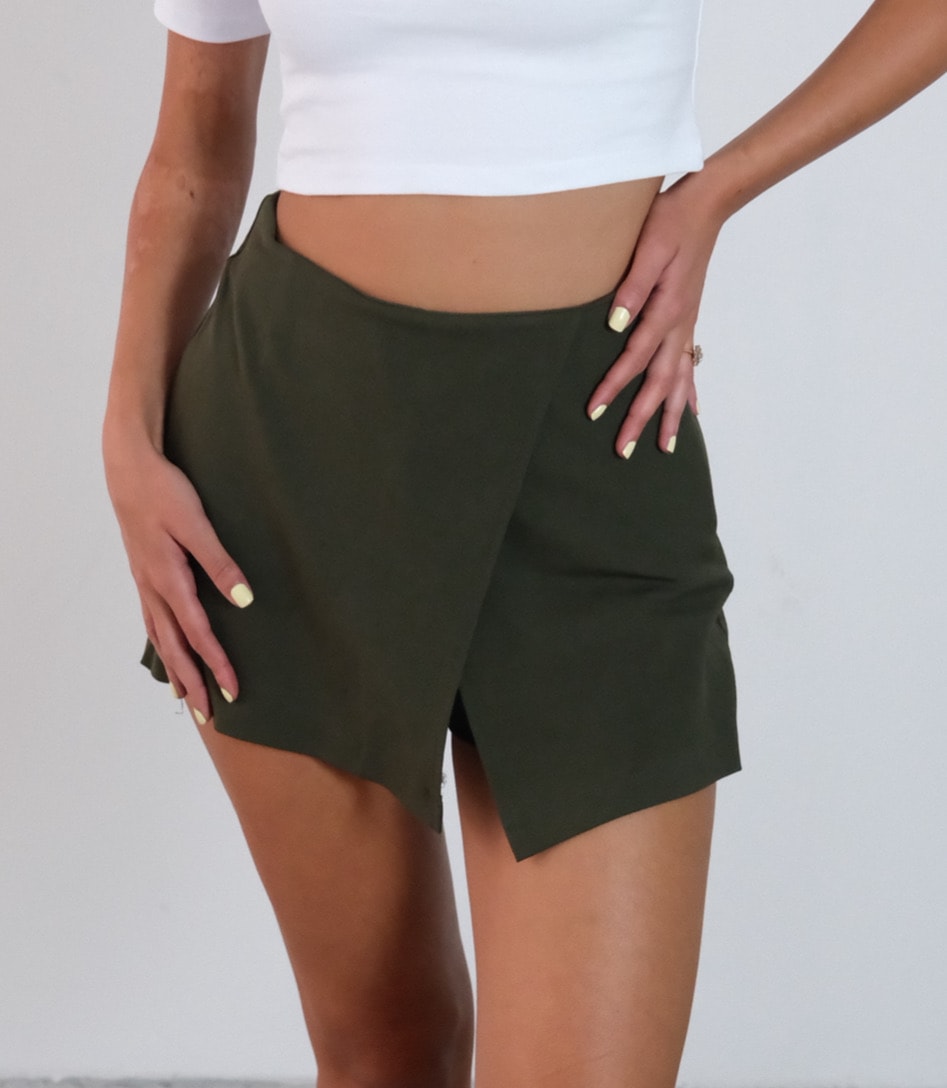 LS - Olive Lume Şortlu Etek