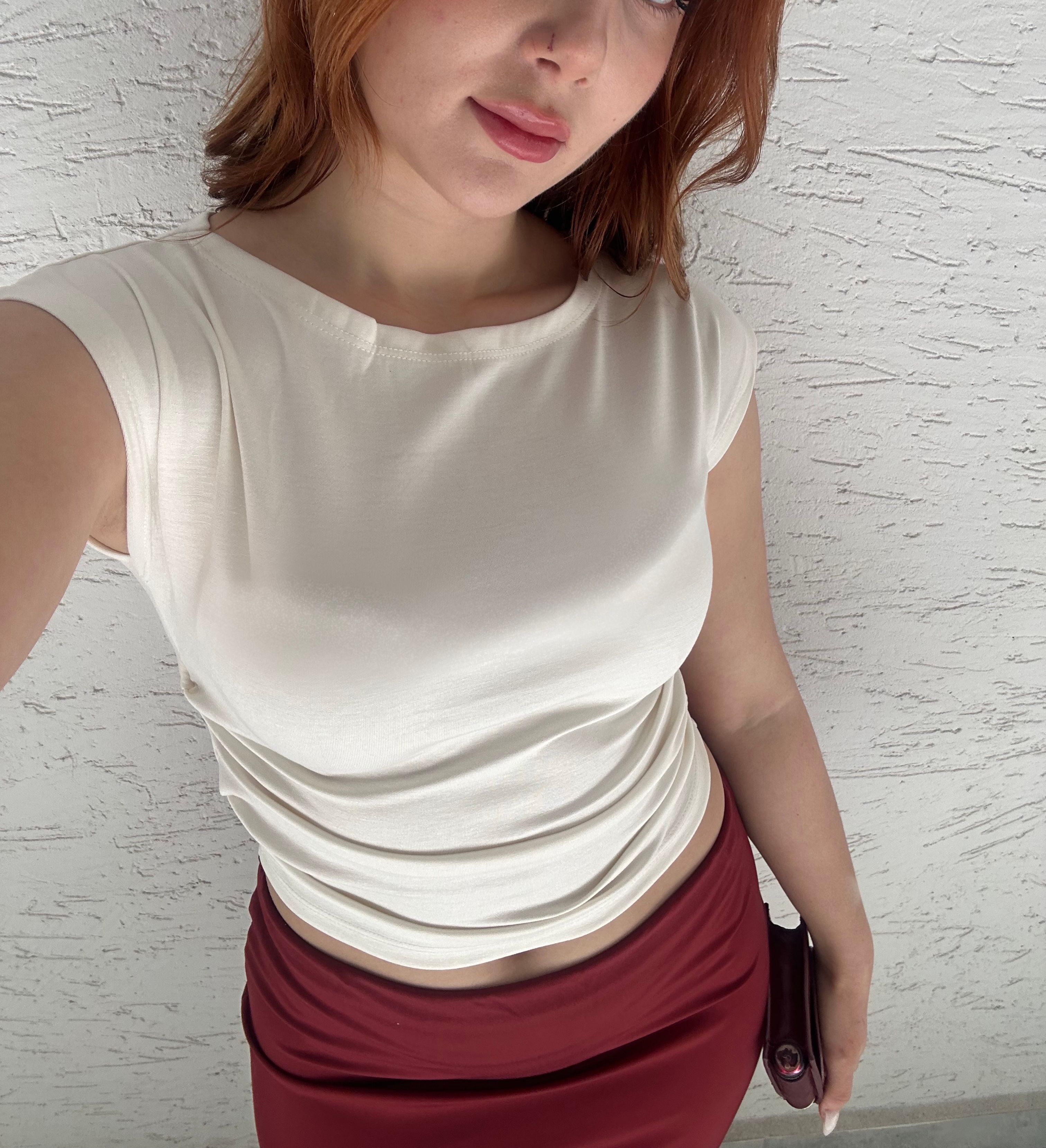 LS - MARIA Beyaz Katlı Basıc
