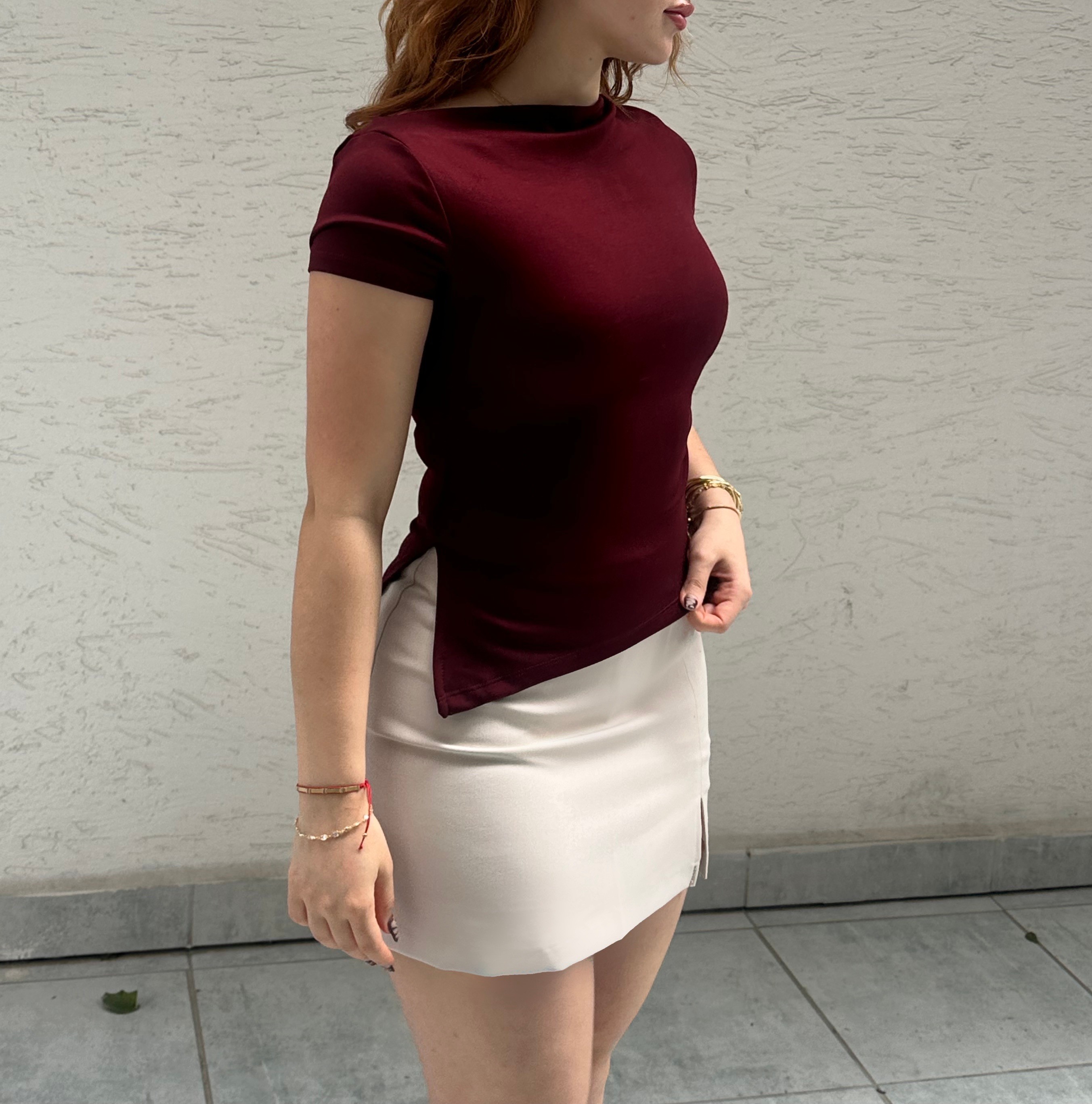 LS - Bordo Dar Yaka Basic
