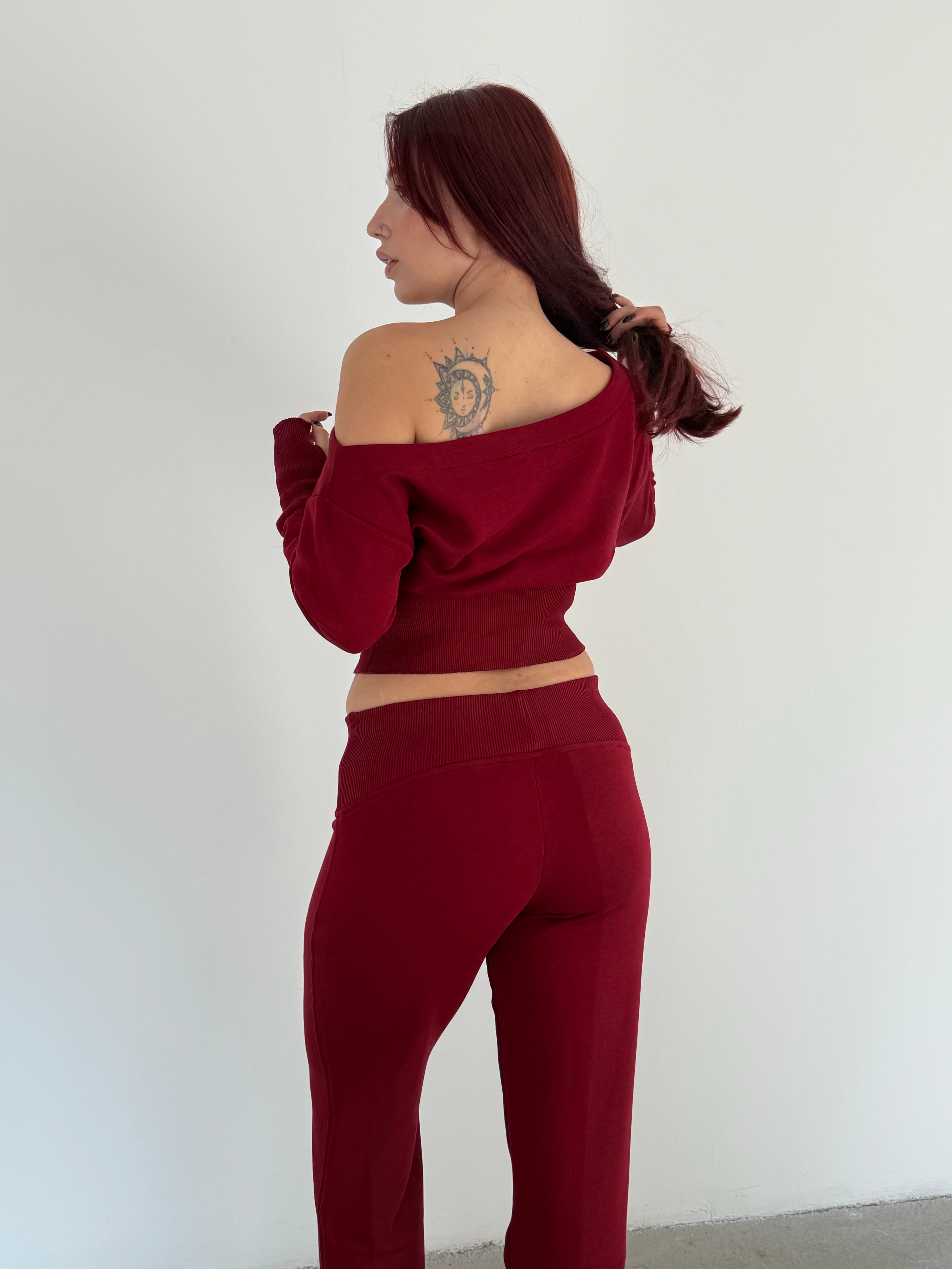 LS - Lenora Bordo Pantolon Takım 