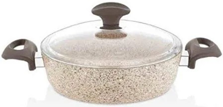Falez 28 cm Creamy Basık Granit Tencere