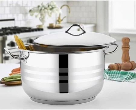 Gülsan 45×28 cm Çift Kapsül Tabanlı 36 Litre Çelik Tencere