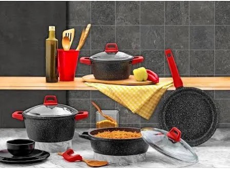 Gülsan 7 Parça Döküm Granit Elit Tencere Seti