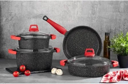 Gülsan 7 Parça Döküm Granit Elit Tencere Seti