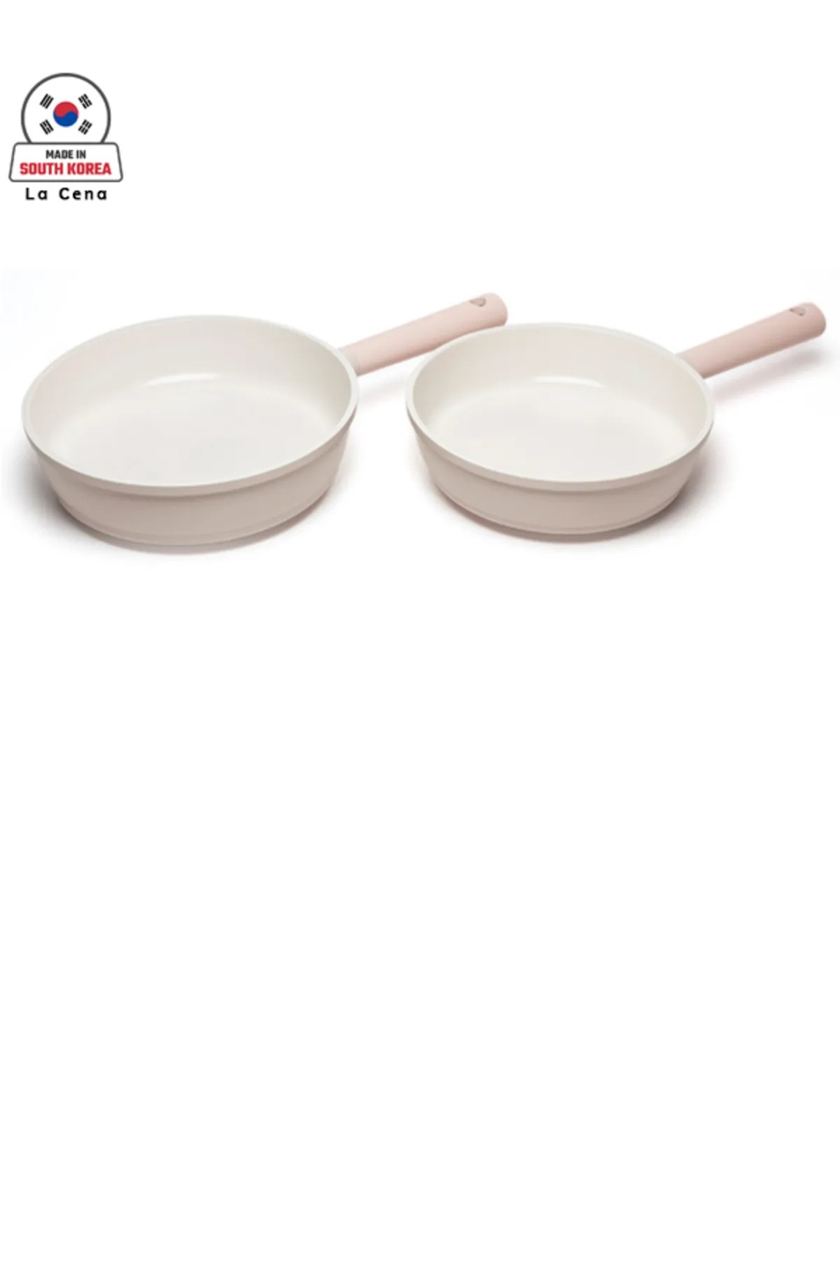 Lacena Seramik Tava Seti (24-26 Cm)Lacivert ve Pudra