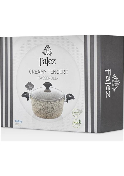 Falez 26 cm  Creamy Derin Granit Tencere  (5,5 Lt)