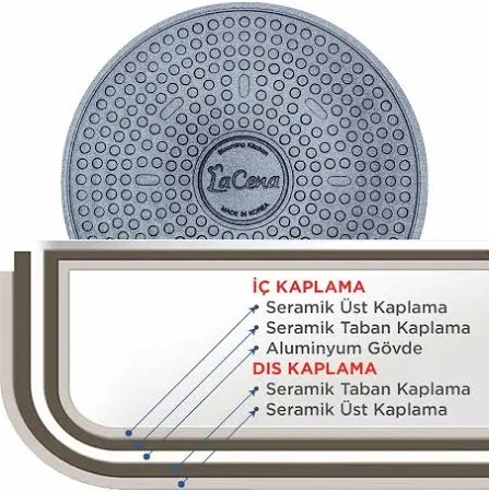 Lacena 24 cm Derin Seramik Tencere