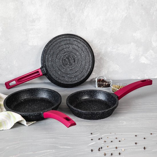 Gülsan Elit 3'lü Granit Tava Seti XXL (28-30-32 cm)