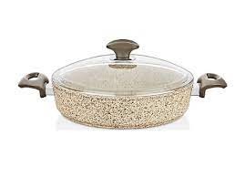 Falez 24 cm Creamy Basık Granit Tencere