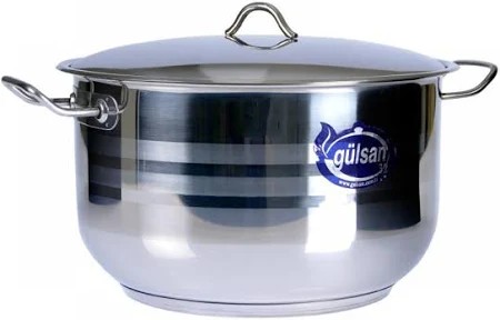 Gülsan 45×28 cm Çift Kapsül Tabanlı 36 Litre Çelik Tencere
