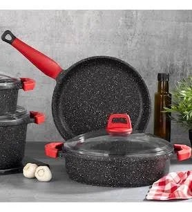 Gülsan 7 Parça Döküm Granit Elit Tencere Seti