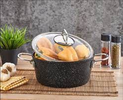 Falez 24 cm Black Line Derin Granit Tencere(4,5 Lt)