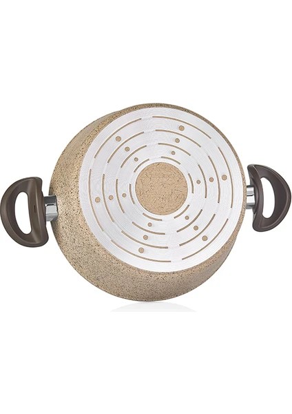 Falez 22 cm Creamy Basık Granit Tencere