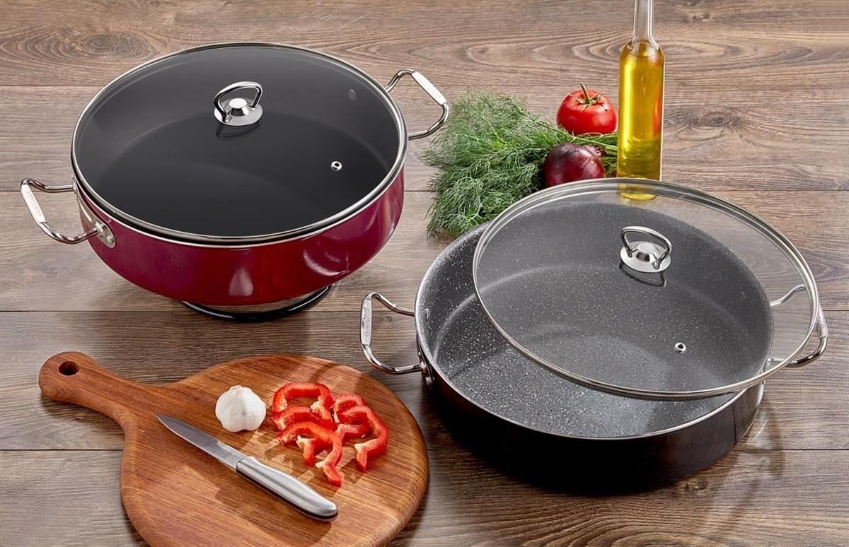 Altınbaşak Mega Granit 34 cm Karnıyarık Tenceresi (7 Lt)