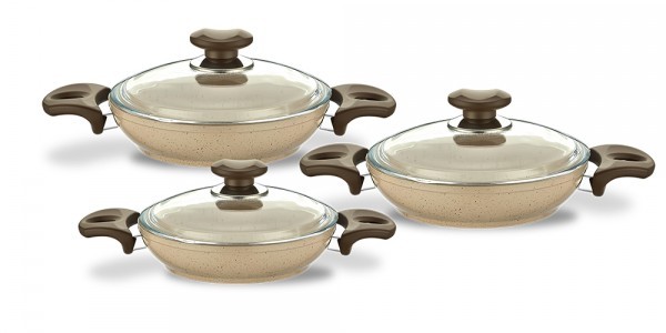 Gülsan Safran Kapaklı Sahan Seti (18-20-22 cm)