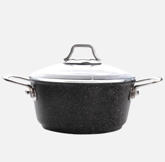 Falez 28 cm Black Line Derin Granit Tencere(6,8 Lt)