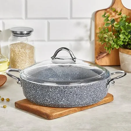 Falez Pedra İndüksiyon Tabanlı Basık Pilav Tenceresi 28 cm