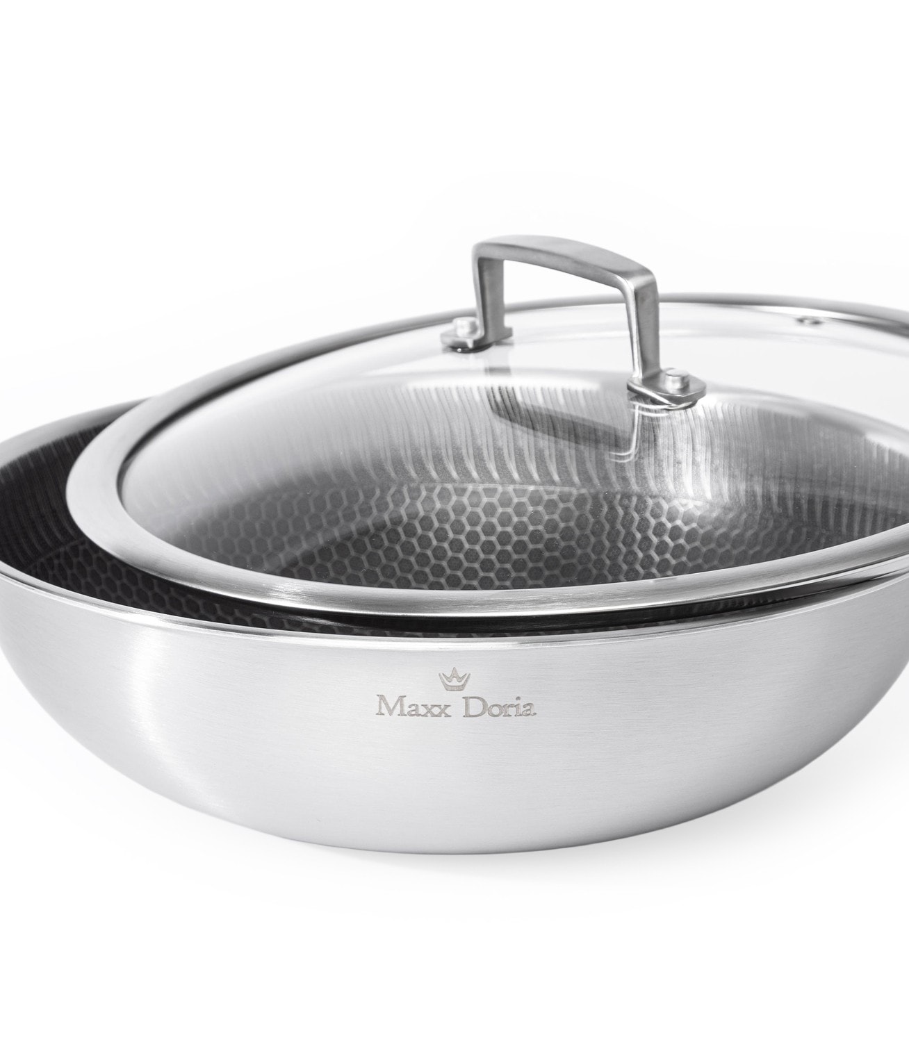Maxx Doria Steel Fusion 28 Cm Kapaklı Wok Tava 