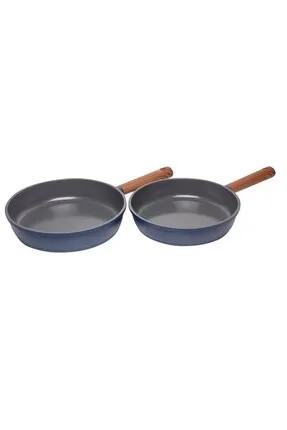 Lacena Seramik Tava Seti (24-26 Cm)Lacivert ve Pudra
