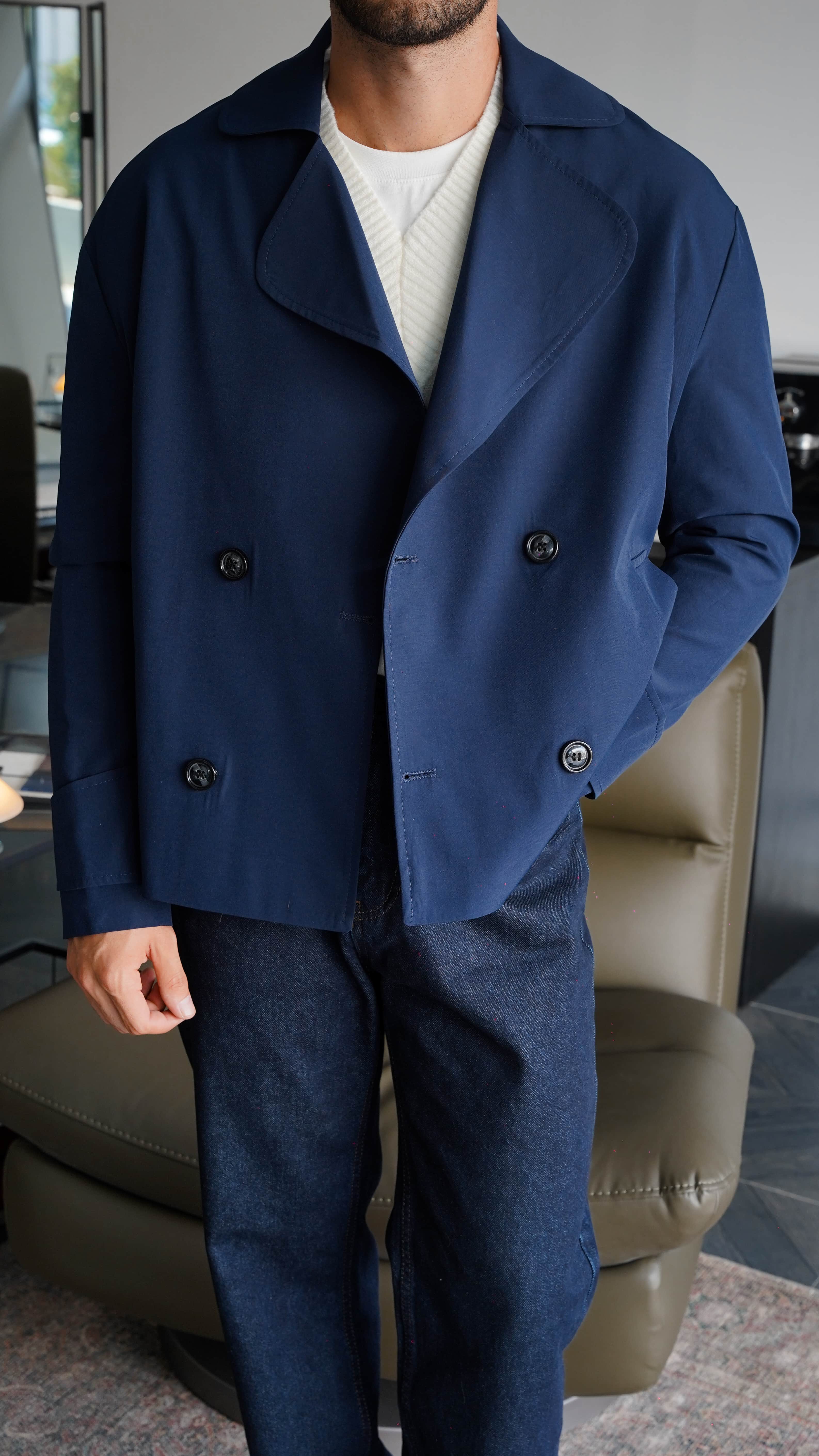 Cropped Double Breasted Jacket FW5824